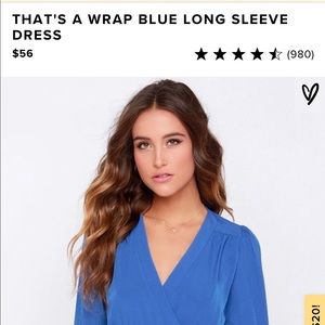 Lulu’s Long sleeve wrap dress-M